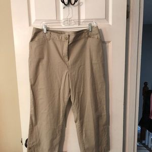 Loft Khaki Curvy Crop Khaki Pants